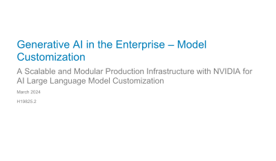 Generative AI in the Enterprise – Model Customisation