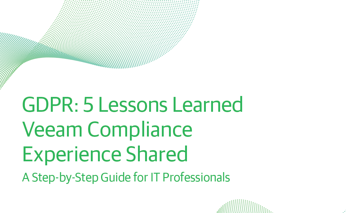 GDPR: 5 Lessons Learned. A Step-by-Step Guide for IT Professionals