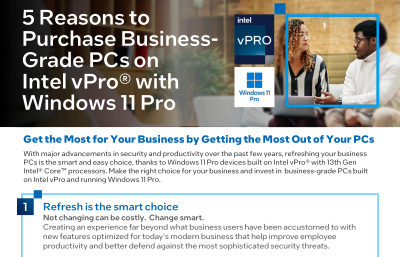 5 Reasons to Purchase Business-Grade PCs on Intel vPro®