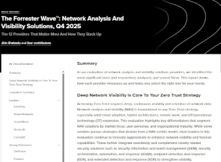 The Forrester Wave™: Network Analysis And Visibility Solutions, Q4 2025