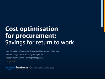 Cost Optimisation for Procurement: Savings for Return to Work