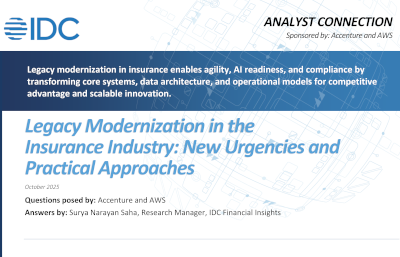 IDC Analyst Connection: Insurance Modernisation
