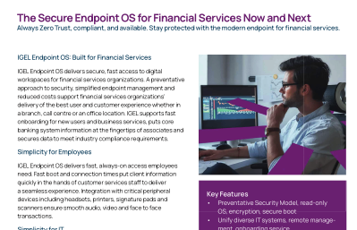 The Secure Endpoint OS for Financial Services Now and Next