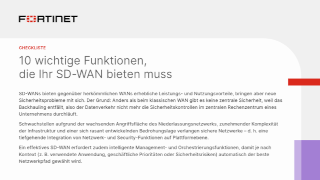 10 wichtige Funktionen, die Ihr SD-WAN bieten muss
