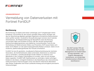 Vermeidung von Datenverlusten mit Fortinet FortiDLP