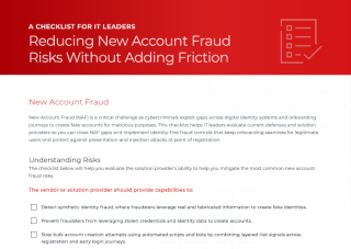 Reducing New Account Fraud Risks Without Adding Friction