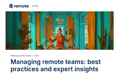 Managing remote teams