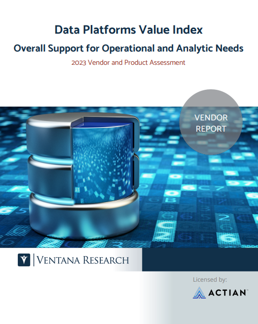 Ventana Research Data Platforms Value Index 2023