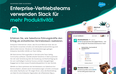 Enterprise-Vertriebsteams verwenden Slack für mehr Produktivität