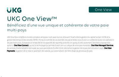 UKG One View
