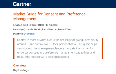 Market Guide for Consent and Preference Management