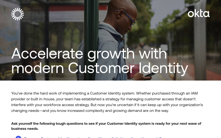 Accelerate Growth with Modern Customer Identity