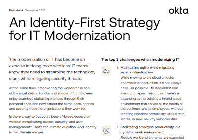 An Identity-First Strategy for IT Modernization
