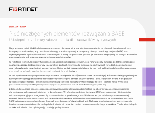 Pięć niezbędnych elementów rozwiązania SASE