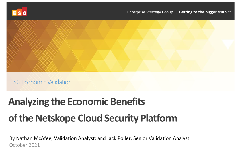 Analyzing the Economic Benefits of the Netskope Cloud Security Platform