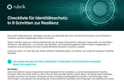 Checkliste für Identitätsschutz: In 9 Schritten zur Resilienz