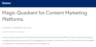 Sitecore、2026年 Gartner® Magic Quadrant™ for Content Marketing Platforms においてリーダーに