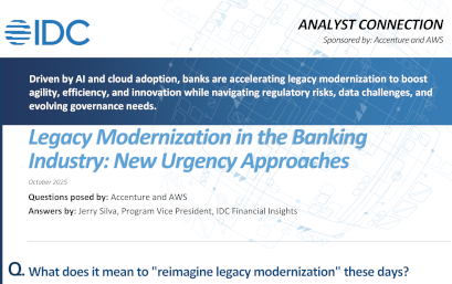 IDC Analyst Connection: Banking Modernisation